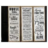 Inspirational Quote Burlap Wall Art Triptych - 3 Piece Set