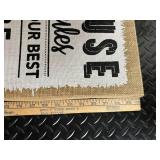 Inspirational Quote Burlap Wall Art Triptych - 3 Piece Set