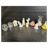 Avon Charisma Cologne Bottle with Vintage Porcelain Miniatures Set