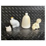 Avon Charisma Cologne Bottle with Vintage Porcelain Miniatures Set