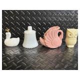 Avon Charisma Cologne Bottle with Vintage Porcelain Miniatures Set