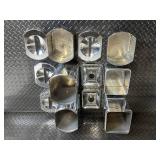 Vintage Kromex Diamond-Pattern Canister Set - Coffee, Flour, USA Made