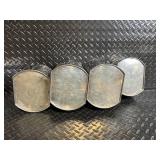 Vintage Kromex Diamond-Pattern Canister Set - Coffee, Flour, USA Made