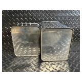 Vintage Kromex Diamond-Pattern Canister Set - Coffee, Flour, USA Made