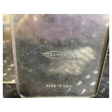 Vintage Kromex Diamond-Pattern Canister Set - Coffee, Flour, USA Made