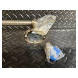 Brushed Nickel Wall-Mount Towel Bar with End Hooks - 28-30 in