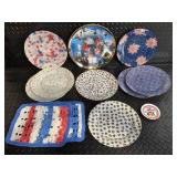 Enesco Let Freedom Ring Plate Set - 1986 Lucy Rigg Design