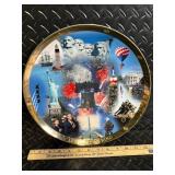 Enesco Let Freedom Ring Plate Set - 1986 Lucy Rigg Design
