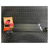 Black Curtain Rod Set with Ball Finials and Mounting Hardware