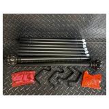 Black Curtain Rod Set with Ball Finials and Mounting Hardware