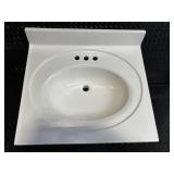 WoodCrafters Laguna 25 x 22 Blanco Bathroom Sink