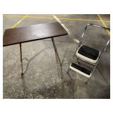 Cosco Two-Step Folding Stool - Wood Table Top (2-Piece Set)