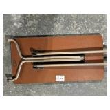 Cosco Two-Step Folding Stool - Wood Table Top (2-Piece Set)