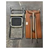 Cosco Two-Step Folding Stool - Wood Table Top (2-Piece Set)