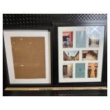 Cityscape Photo Collage Frames - Black Wood Frames Wall Art Set