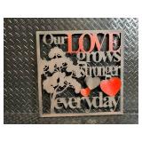Vintage Metal Wall Signs: Our Love Grows Stronger Everyday, The Mother Road, Laundry Room, EAT