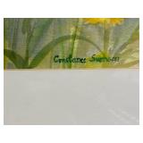 Constance Swenson Floral Field Framed Painting - Signed Garden Scene, Kah-Nee-Tah Gallery MN