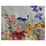 Constance Swenson Floral Field Framed Painting - Signed Garden Scene, Kah-Nee-Tah Gallery MN