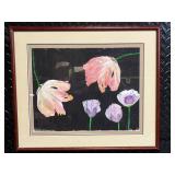 Framed Floral Print - Forest Scene Print & Colorful Abstract Art (Lot of 3)