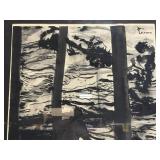 Framed Floral Print - Forest Scene Print & Colorful Abstract Art (Lot of 3)