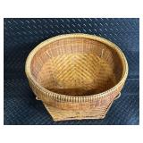 Rachael Ray Blue Enameled Cast Iron Dutch Oven with Lid, Wicker Basket & Bakeware