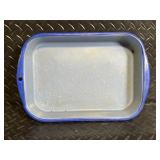 Rachael Ray Blue Enameled Cast Iron Dutch Oven with Lid, Wicker Basket & Bakeware