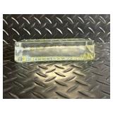 Blue Glass Art Bowls: Ruffled Edge Dish, Frosted Bowl, Birch Forest Tile (Lot of 3)