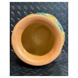 Woven Straw Tote Basket & Sunflower Ceramic Vase