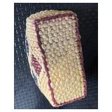 Woven Straw Tote Basket & Sunflower Ceramic Vase