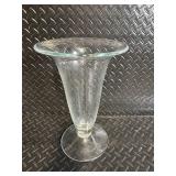 Gold-Tone Ornate Lidded Urn & Clear Glass Hurricane Vase