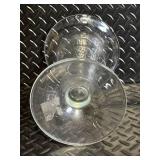 Gold-Tone Ornate Lidded Urn & Clear Glass Hurricane Vase