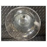 Gold-Tone Ornate Lidded Urn & Clear Glass Hurricane Vase