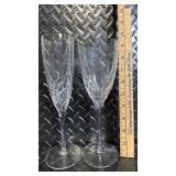 Champagne Flutes - Clear Glass Stemware Set