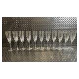 Champagne Flutes - Clear Glass Stemware Set