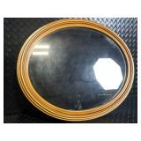Round Gold Frame Wall Mirror - 18-Inch Diameter, Hanging Wire