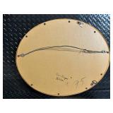 Round Gold Frame Wall Mirror - 18-Inch Diameter, Hanging Wire