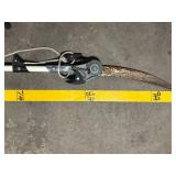 Pole Saw With Rope-Activated Cutting Head - Orange Telescoping Pole