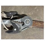 Pole Saw With Rope-Activated Cutting Head - Orange Telescoping Pole