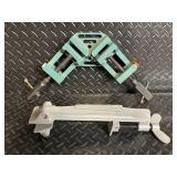 Weed Wrench Wood Plant Puller with Stand and Assorted Clamps - USA Made