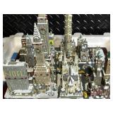 Miniature Snowy City Diorama with Skyscrapers, Cars & Christmas Details