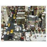 Miniature Snowy City Diorama with Skyscrapers, Cars & Christmas Details