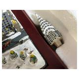 Miniature Snowy City Diorama with Skyscrapers, Cars & Christmas Details