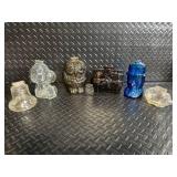 Owl Jar & Assorted Antique Glass Bottles & Jars (Lot of 6)
