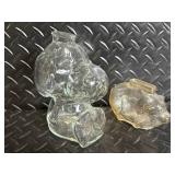 Owl Jar & Assorted Antique Glass Bottles & Jars (Lot of 6)