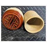 Floral Hand-Painted Pitcher with Pink Roses, Green Gradient - Vintage Ceramic