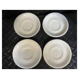 White Ceramic Dinnerware & Decor Lot - Plates, Cups, Mugs, Pitcher, Hen-in-Basket