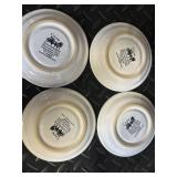 White Ceramic Dinnerware & Decor Lot - Plates, Cups, Mugs, Pitcher, Hen-in-Basket