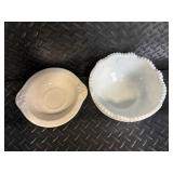 White Ceramic Dinnerware & Decor Lot - Plates, Cups, Mugs, Pitcher, Hen-in-Basket