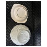 White Ceramic Dinnerware & Decor Lot - Plates, Cups, Mugs, Pitcher, Hen-in-Basket