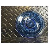 Heritage Johnson Bros Ironstone Octagonal Plates & Cobalt Blue Glassware Set